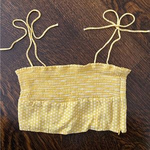 Zara polka dot cropped top